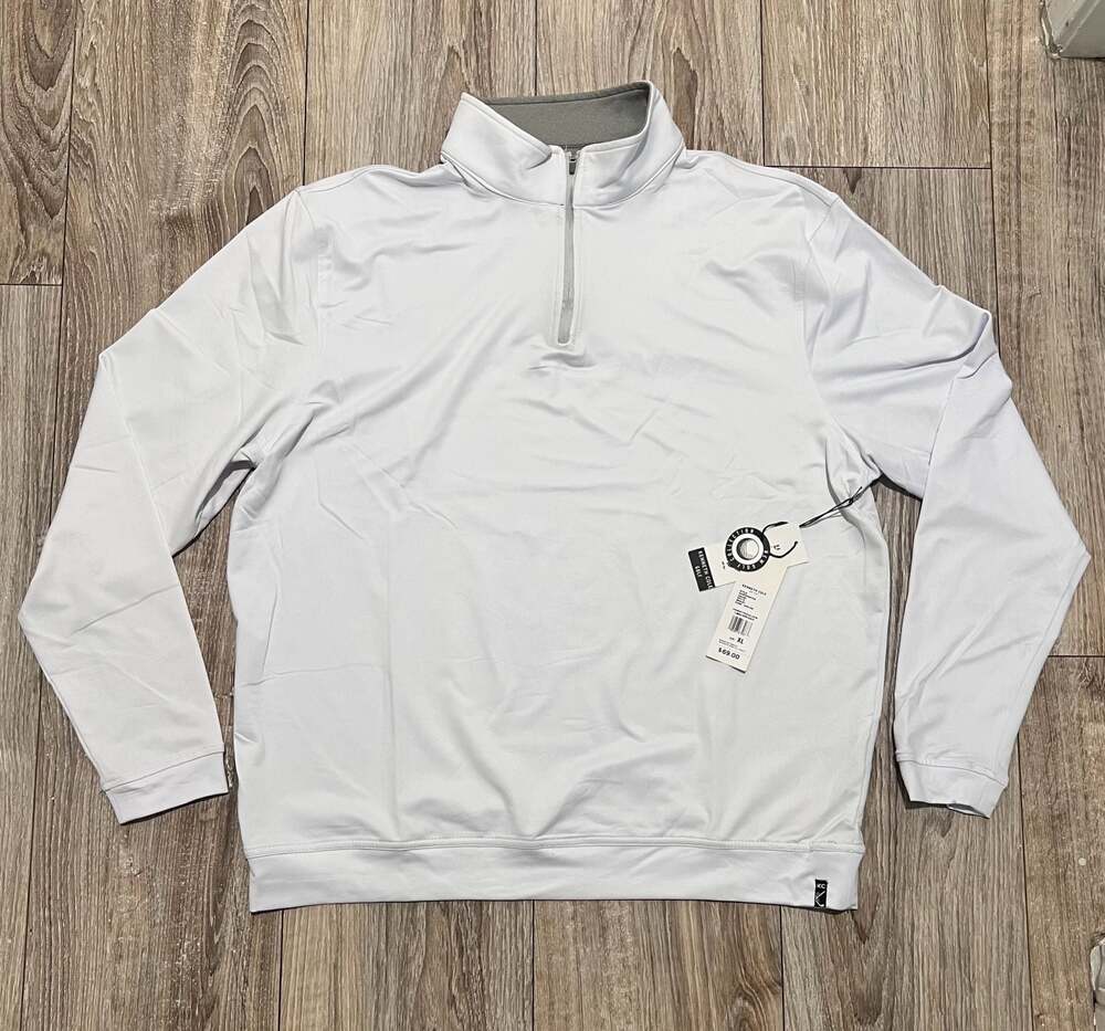 Kenneth Cole Golf Men's Performance Quarter-Zip Pullover White XL NWT